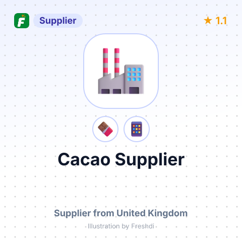 Cacao Supplier  – summary card, no photo uploaded yet