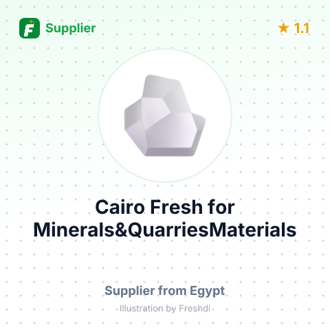 Cairo Fresh for Minerals&QuarriesMaterials – summary card, no photo uploaded yet