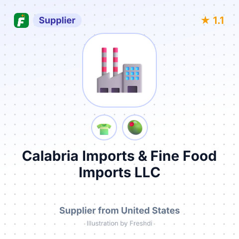 Calabria Imports & Fine Food Imports LLC – summary card, no photo uploaded yet