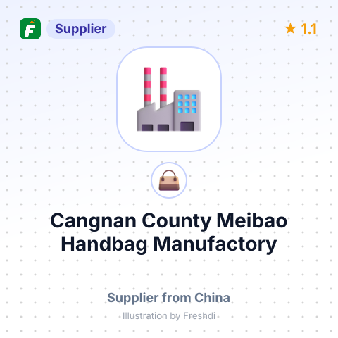 Cangnan County Meibao Handbag Manufactory – summary card, no photo uploaded yet
