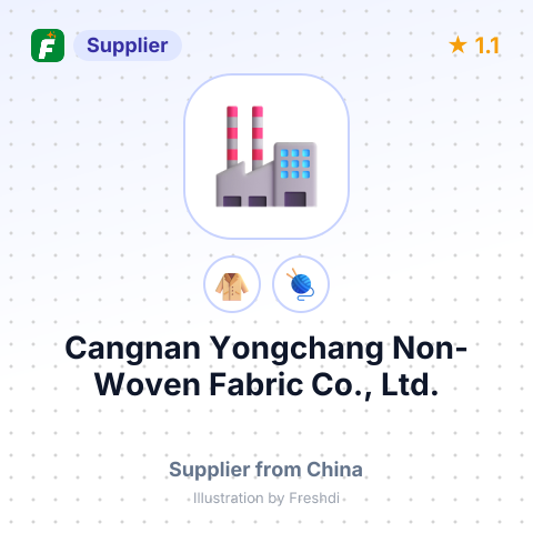 Cangnan Yongchang Non-Woven Fabric Co., Ltd. – summary card, no photo uploaded yet