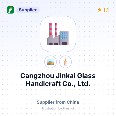 Cangzhou Jinkai Glass Handicraft Co., Ltd. – summary card, no photo uploaded yet