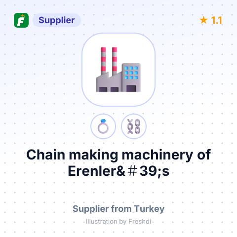 Chain making machinery of Erenler&＃39;s – summary card, no photo uploaded yet