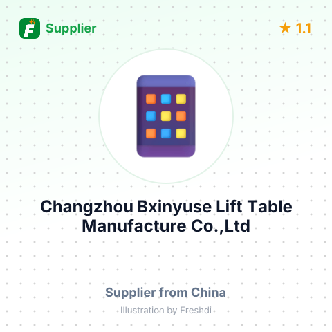 Changzhou Bxinyuse Lift Table Manufacture Co.,Ltd – summary card, no photo uploaded yet