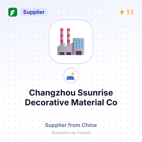 Changzhou Ssunrise Decorative Material Co – summary card, no photo uploaded yet