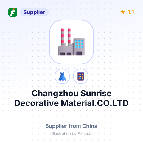 Changzhou Sunrise Decorative Material.CO.LTD – summary card, no photo uploaded yet