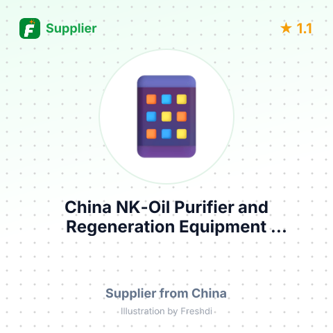 China NK-Oil Purifier and Regeneration Equipment Manufacture Co.,Ltd. – summary card, no photo uploaded yet