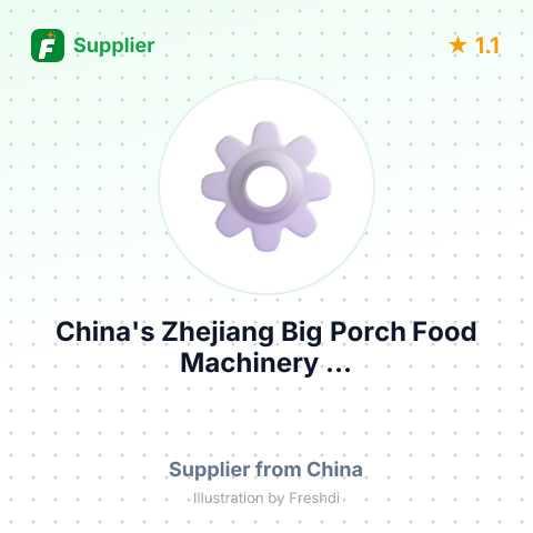 China's Zhejiang Big Porch Food Machinery ... – summary card, no photo uploaded yet