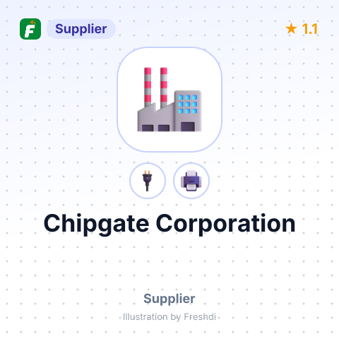Chipgate Corporation – summary card, no photo uploaded yet