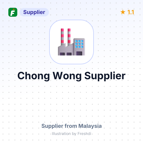 Chong Wong Supplier – summary card, no photo uploaded yet