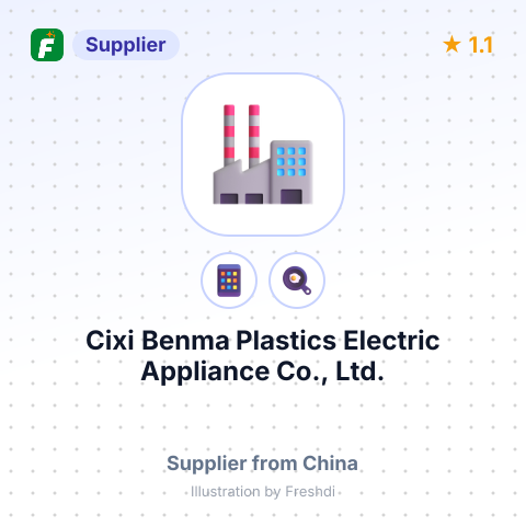 Cixi Benma Plastics Electric Appliance Co., Ltd. – summary card, no photo uploaded yet