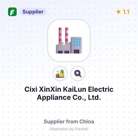 Cixi XinXin KaiLun Electric Appliance Co., Ltd. – summary card, no photo uploaded yet