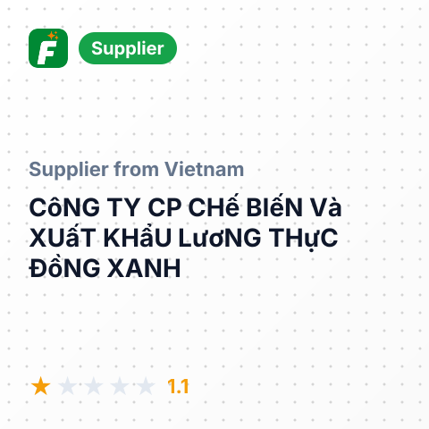 CôNG TY CP CHế BIếN Và XUấT KHẩU LươNG THựC ĐồNG XANH – summary card, no photo uploaded yet