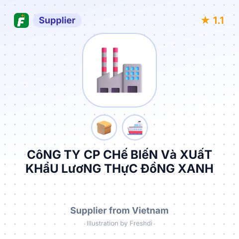 CôNG TY CP CHế BIếN Và XUấT KHẩU LươNG THựC ĐồNG XANH – summary card, no photo uploaded yet
