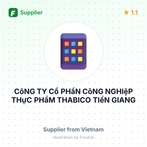 CôNG TY Cổ PHầN CôNG NGHIệP THựC PHẩM THABICO TIềN GIANG – summary card, no photo uploaded yet
