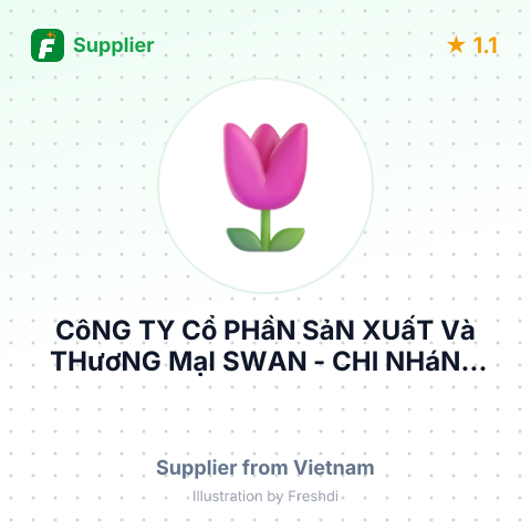 CôNG TY Cổ PHầN SảN XUấT Và THươNG MạI SWAN - CHI NHáNH ĐồNG THáP – summary card, no photo uploaded yet