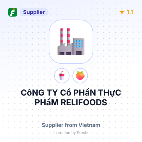 CôNG TY Cổ PHầN THựC PHẩM RELIFOODS – summary card, no photo uploaded yet