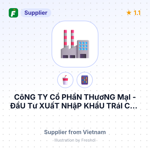 CôNG TY Cổ PHầN THươNG MạI - ĐầU Tư XUấT NHậP KHẩU TRáI CâY CHáNH THU – summary card, no photo uploaded yet