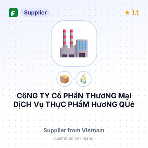 CôNG TY Cổ PHầN THươNG MạI DịCH Vụ THựC PHẩM HươNG QUê – summary card, no photo uploaded yet