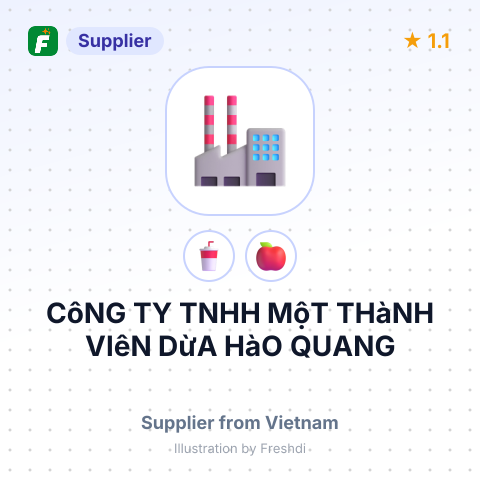 CôNG TY TNHH MộT THàNH VIêN DừA HàO QUANG – summary card, no photo uploaded yet