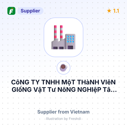 CôNG TY TNHH MộT THàNH VIêN GIốNG VậT Tư NôNG NGHIệP TâY BắC – summary card, no photo uploaded yet