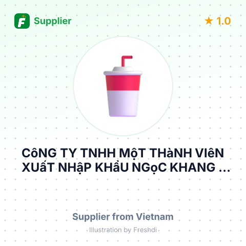 CôNG TY TNHH MộT THàNH VIêN XUấT NHậP KHẩU NGọC KHANG – summary card, no photo uploaded yet