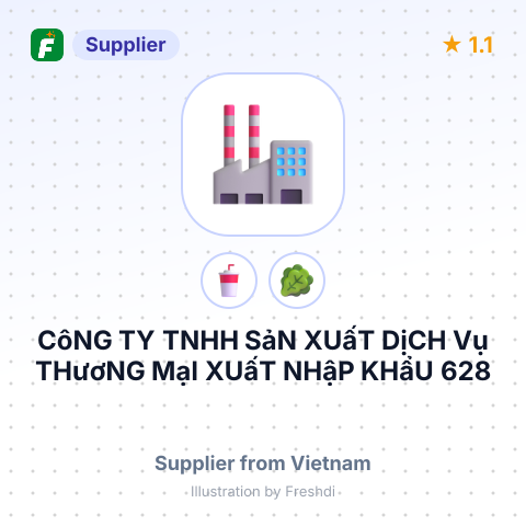 CôNG TY TNHH SảN XUấT DịCH Vụ THươNG MạI XUấT NHậP KHẩU 628 – summary card, no photo uploaded yet
