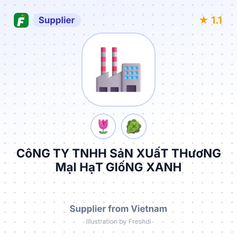 CôNG TY TNHH SảN XUấT THươNG MạI HạT GIốNG XANH – summary card, no photo uploaded yet