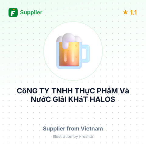 CôNG TY TNHH THựC PHẩM Và NướC GIảI KHáT HALOS – summary card, no photo uploaded yet