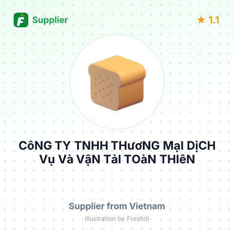 CôNG TY TNHH THươNG MạI DịCH Vụ Và VậN TảI TOàN THIêN – summary card, no photo uploaded yet