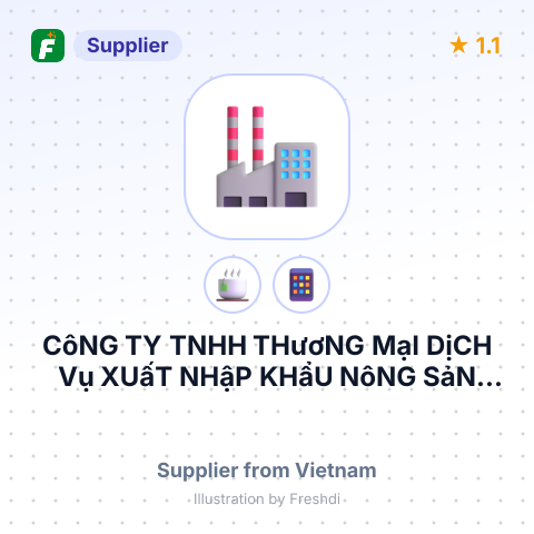 CôNG TY TNHH THươNG MạI DịCH Vụ XUấT NHậP KHẩU NôNG SảN HOàNG NAM – summary card, no photo uploaded yet