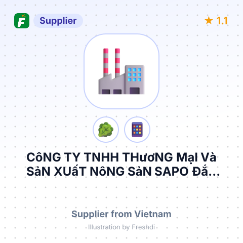 CôNG TY TNHH THươNG MạI Và SảN XUấT NôNG SảN SAPO ĐắK LắK – summary card, no photo uploaded yet