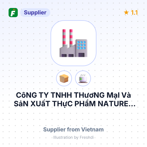 CôNG TY TNHH THươNG MạI Và SảN XUấT THựC PHẩM NATURES ORGANICS – summary card, no photo uploaded yet