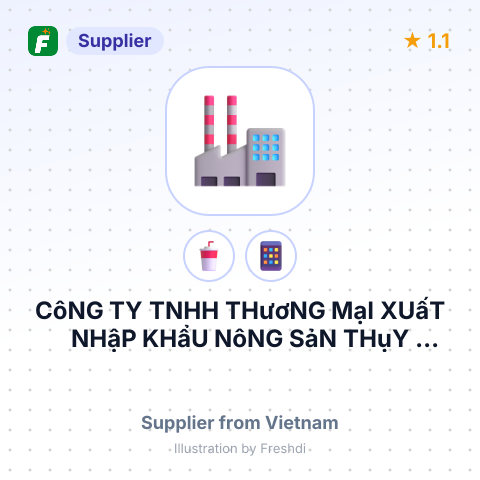 CôNG TY TNHH THươNG MạI XUấT NHậP KHẩU NôNG SảN THụY PHONG – summary card, no photo uploaded yet