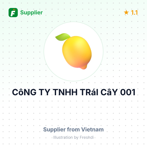 CôNG TY TNHH TRáI CâY 001 – summary card, no photo uploaded yet