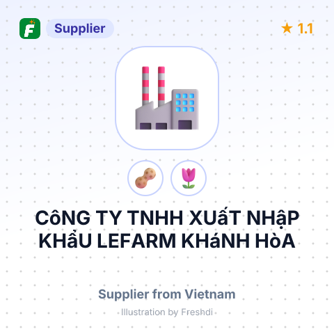 CôNG TY TNHH XUấT NHậP KHẩU LEFARM KHáNH HòA – summary card, no photo uploaded yet