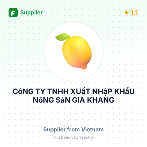 CôNG TY TNHH XUấT NHậP KHẩU NôNG SảN GIA KHANG – summary card, no photo uploaded yet