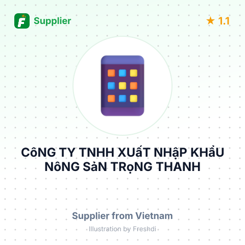 CôNG TY TNHH XUấT NHậP KHẩU NôNG SảN TRọNG THANH – summary card, no photo uploaded yet