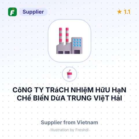 CôNG TY TRáCH NHIệM HữU HạN CHế BIếN DừA TRUNG VIệT HảI – summary card, no photo uploaded yet