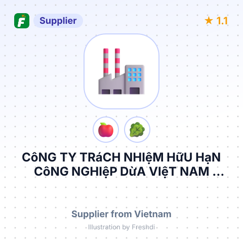 CôNG TY TRáCH NHIệM HữU HạN CôNG NGHIệP DừA VIệT NAM COCO YE – summary card, no photo uploaded yet