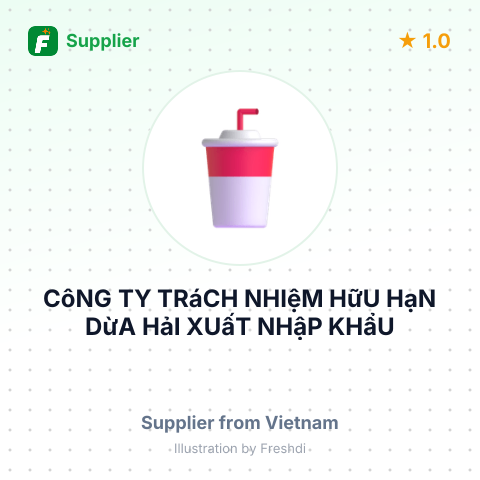 CôNG TY TRáCH NHIệM HữU HạN DừA HảI XUấT NHậP KHẩU – summary card, no photo uploaded yet