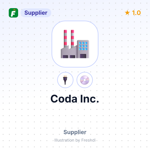 Coda Inc. – summary card, no photo uploaded yet