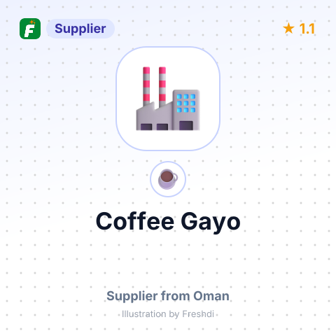 Coffee Gayo  – summary card, no photo uploaded yet