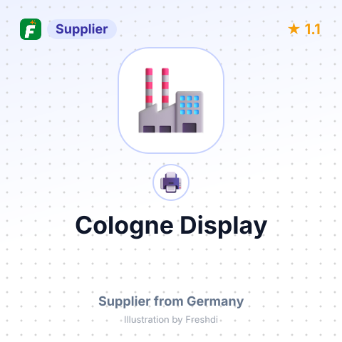 Cologne Display – summary card, no photo uploaded yet