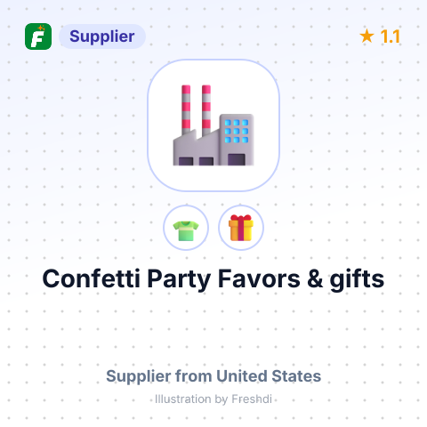 Confetti Party Favors & gifts – summary card, no photo uploaded yet