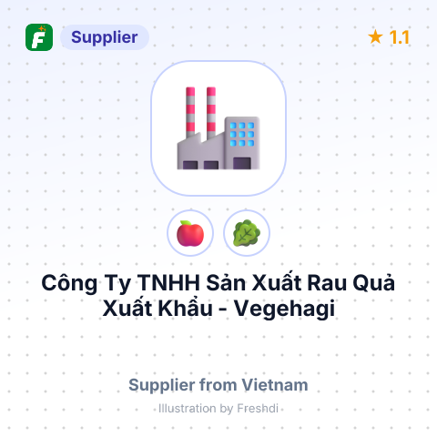 Công Ty TNHH Sản Xuất Rau Quả Xuất Khẩu - Vegehagi – summary card, no photo uploaded yet