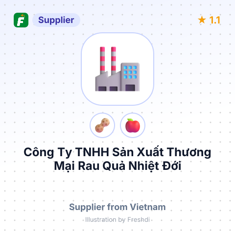 Công Ty TNHH Sản Xuất Thương Mại Rau Quả Nhiệt Đới – summary card, no photo uploaded yet