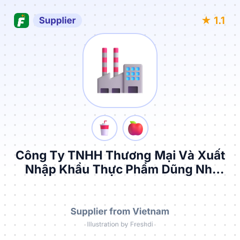 Công Ty TNHH Thương Mại Và Xuất Nhập Khẩu Thực Phẩm Dũng Nhi Thanh – summary card, no photo uploaded yet