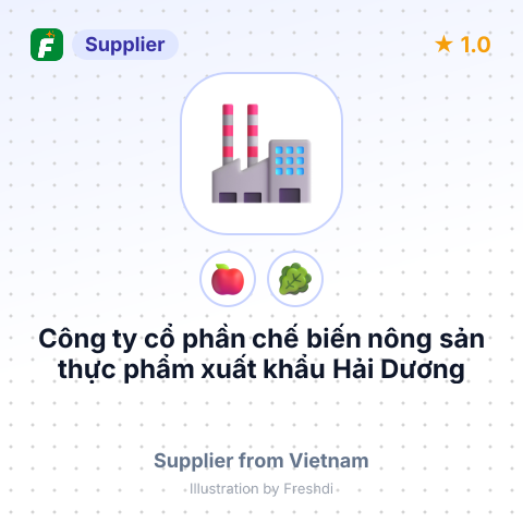 Công ty cổ phần chế biến nông sản thực phẩm xuất khẩu Hải Dương – summary card, no photo uploaded yet