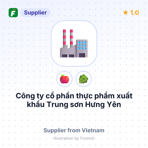 Công ty cổ phần thực phẩm xuất khẩu Trung sơn Hưng Yên – summary card, no photo uploaded yet